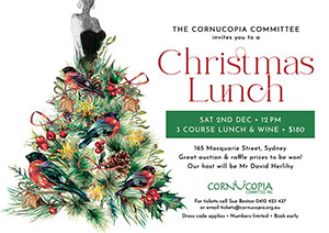 The Cornucopia Committee invites you to a Christmas Lunch.